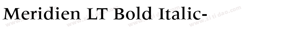 Meridien LT Bold Italic字体转换